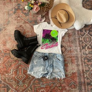 Coachella Tee, Neon Retro Miami Vice Inspired Style, 2011 Women’s Medium